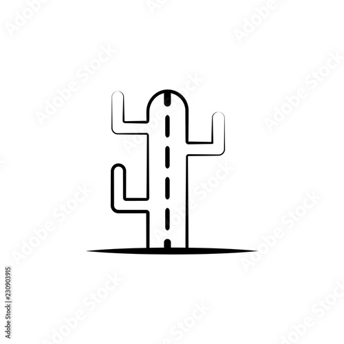 Cactus icon. Element of dia de muertos icon for mobile concept and web apps. Hand drawn Cactus icon can be used for web and mobile