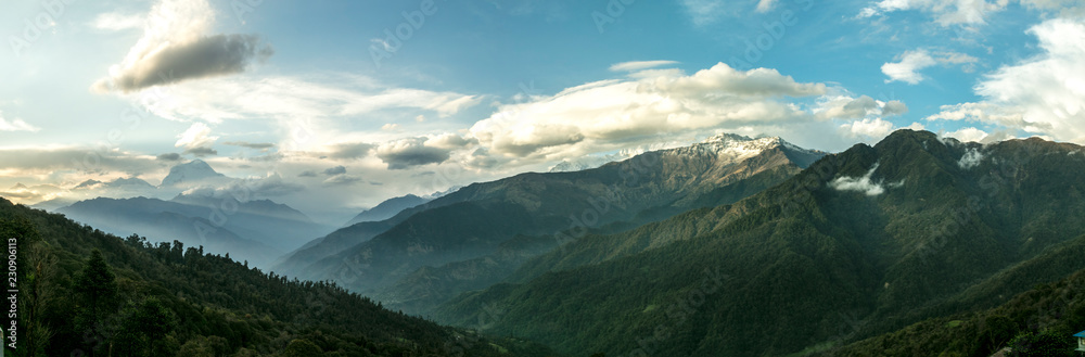 View from Ghorepani in the Annapurna Mountains