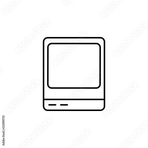 old tv icon. Element of television icon for mobile concept and web apps. Thin line old tv icon can be used for web and mobile