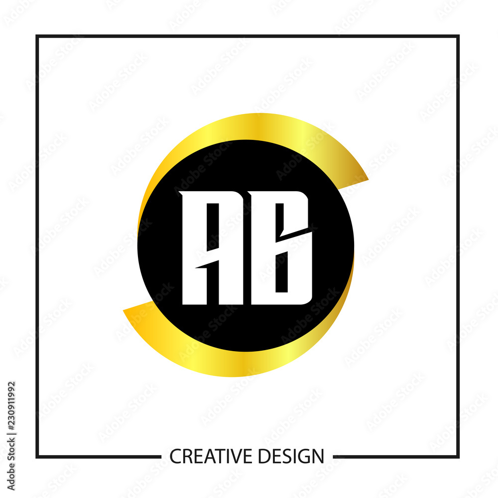 Initial Letter AB Logo Template Design Vector Illustration Initial Letter AB Logo Template Design Vector Illustration