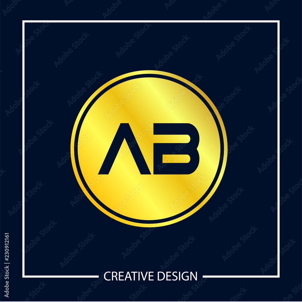 Initial Letter AB Logo Template Design Vector Illustration Initial Letter AB Logo Template Design Vector Illustration