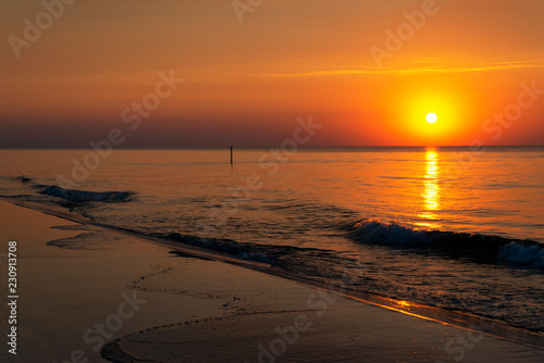 sunset on the beach