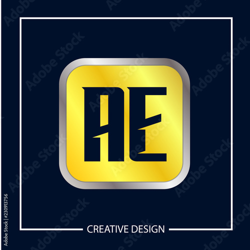 Initial Letter AE Logo Template Design Vector Illustration