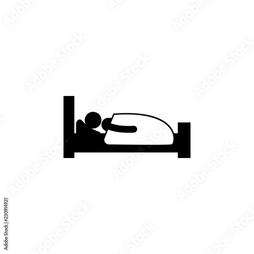 child, bed icon. Element of glyph self independent child icon for mobile concept and web apps. Glyph child, bed icon can be used for web and mobile