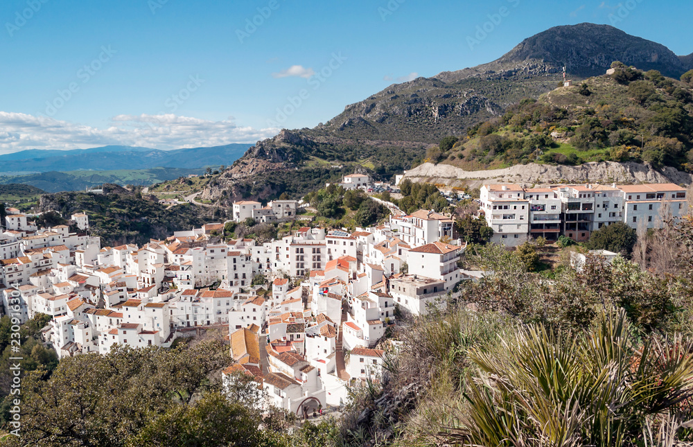 Casares in the mountains in Andalusia