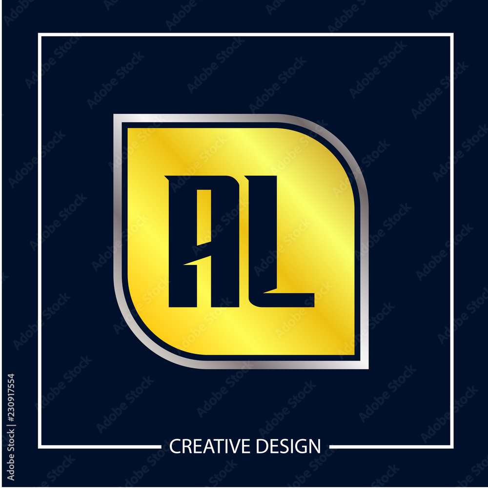 Initial Letter AL Logo Template Design Vector Illustration Initial Letter AL Logo Template Design Vector Illustration
