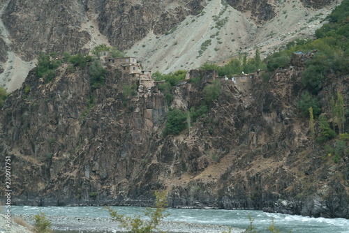 Afghan village, village on the banks of the river Pyanzh