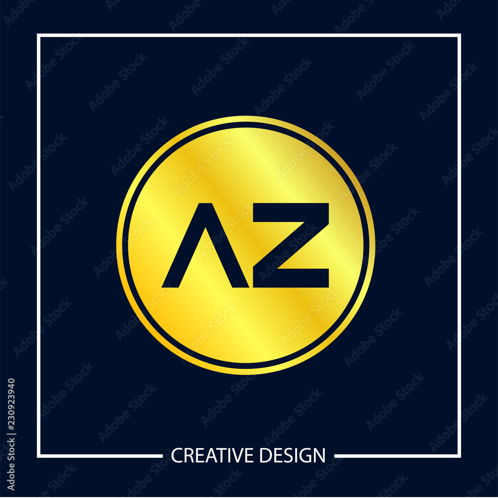 Initial Letter AZ Logo Template Design Vector Illustration Initial Letter AZ Logo Template Design Vector Illustration