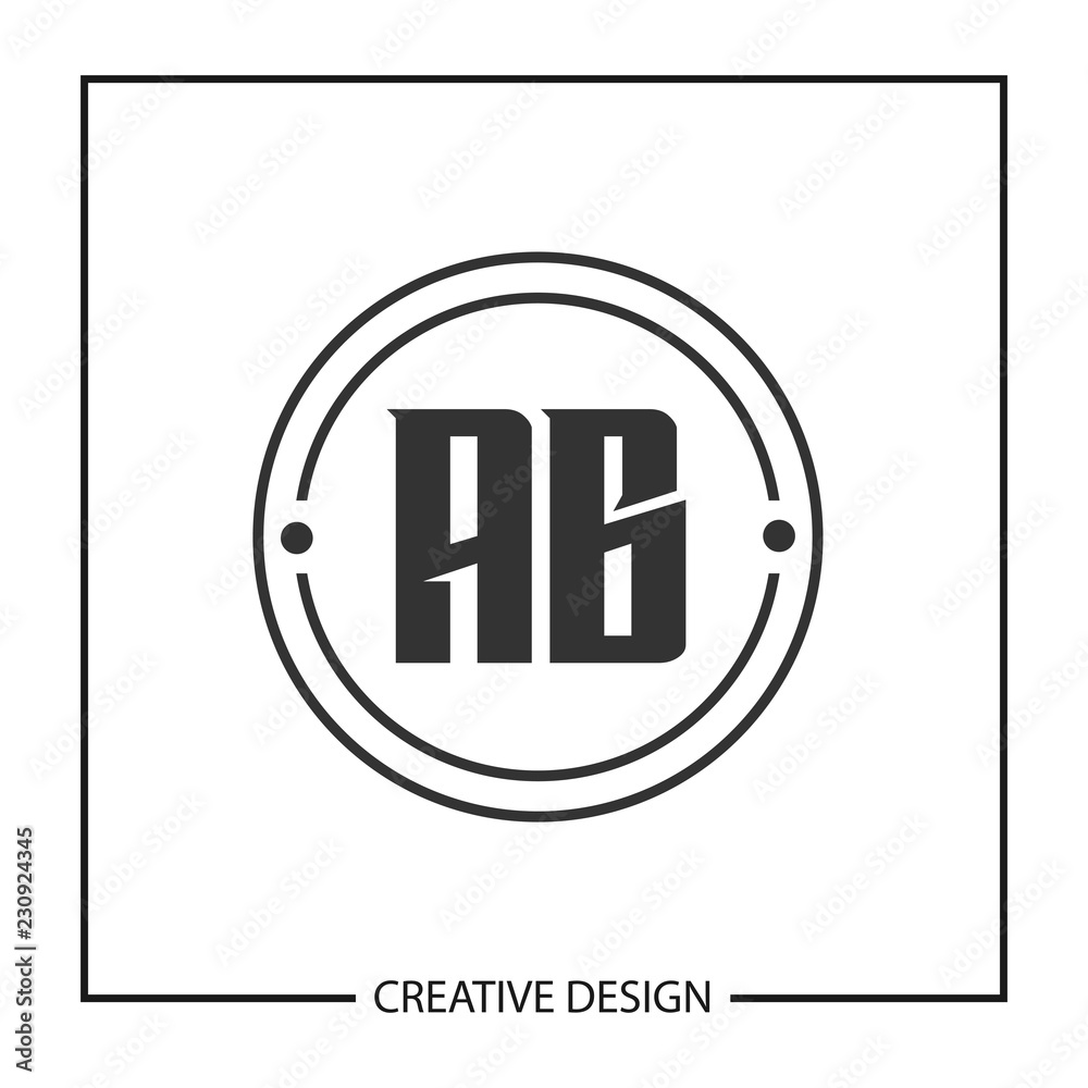 Initial Letter AB Logo Template Design Vector Illustration