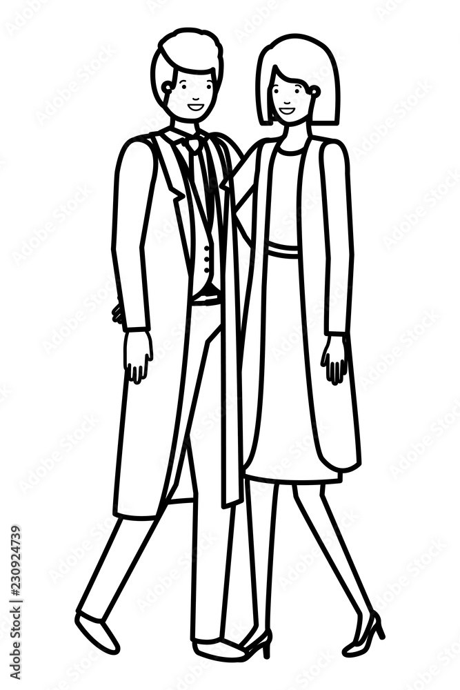 custom made wallpaper toronto digitalyoung couple of business avatar character