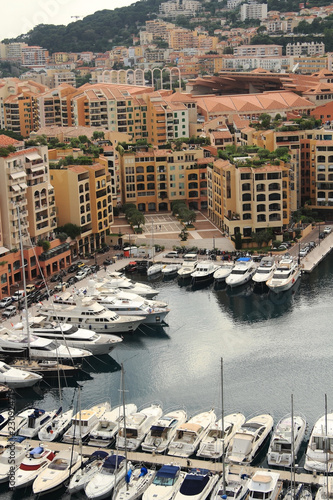 Monaco harbor, Monte Carlo, Mediterranean Sea.