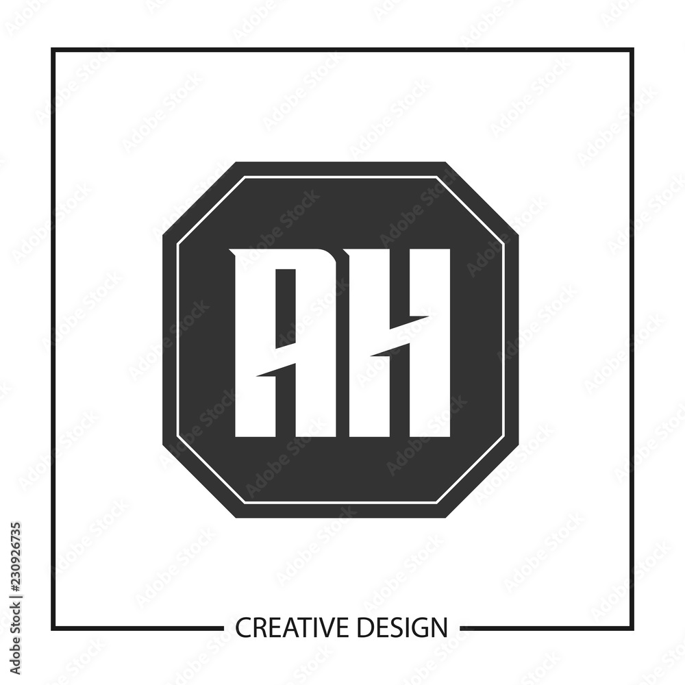 Initial Letter AH Logo Template Design Vector Illustration