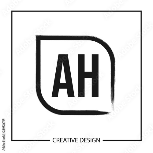 Initial Letter AH Logo Template Design Vector Illustration