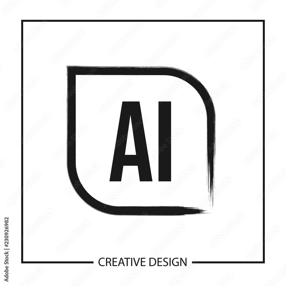 Initial Letter AI Logo Template Design Vector Illustration
