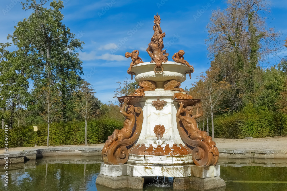 Fototapeta premium tazas altas fountain in the gardens of la granja de san ildefonso
