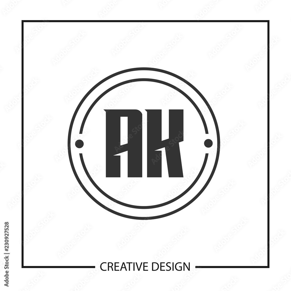 Initial Letter AK Logo Template Design Vector Illustration