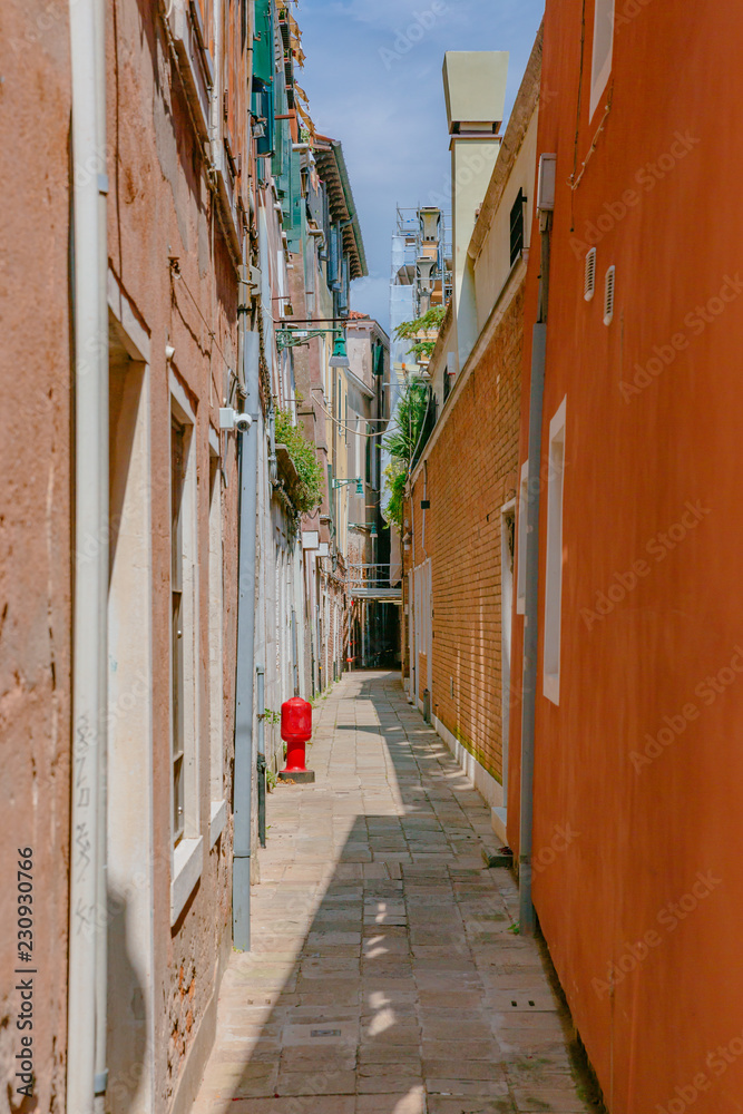 Fototapeta premium Venetian houses and streets in Venice, Italy