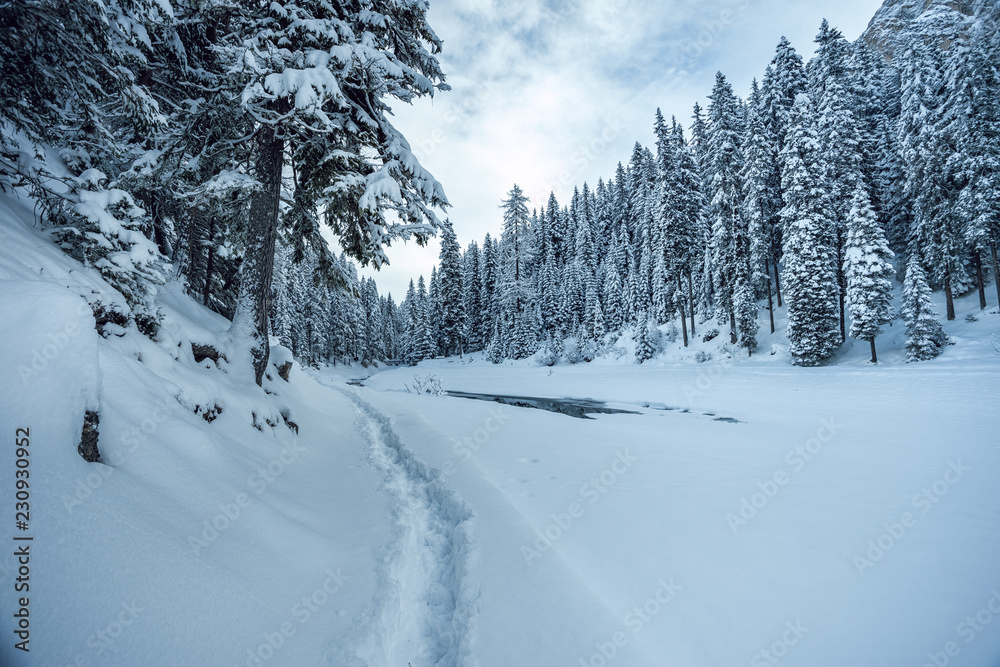 Fototapeta premium Winterliche Berglandschaft