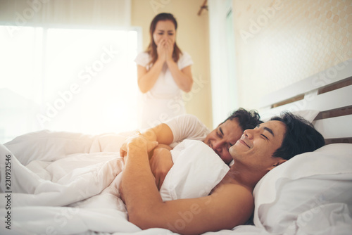 Wife found her husband in Bed With Another guy, he's gay