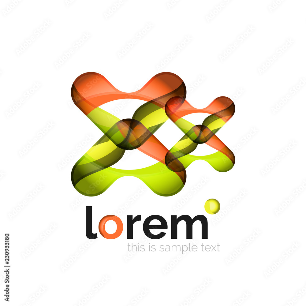 Geometric abstract business icon template, smooth shape Geometric abstract business icon template, smooth shape