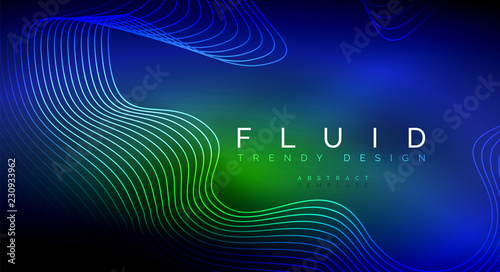 Digital flowing wave particles abstract background