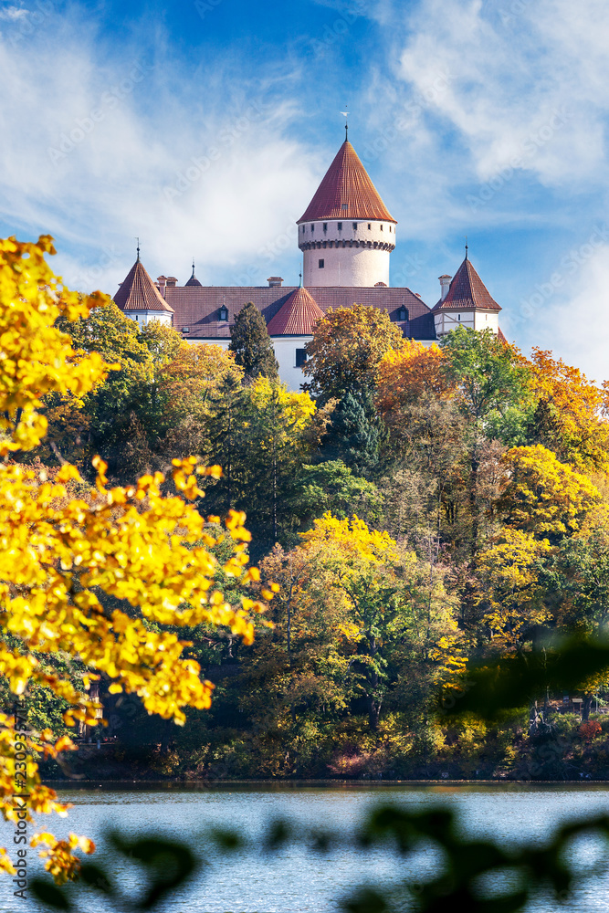 renaissance castle Konopiste with park near town Benesov (national cultural landmark), Central Bohemia region, Czech republic