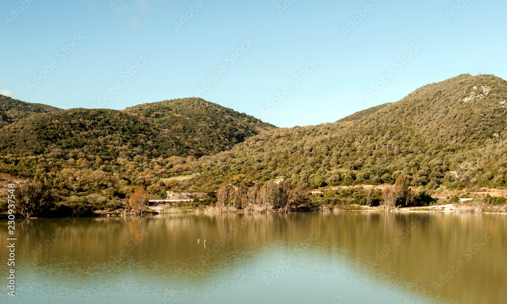 Lake with mountains in Andalusia