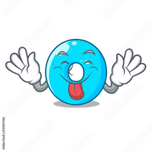 Tongue out number zero isolated on the mascot