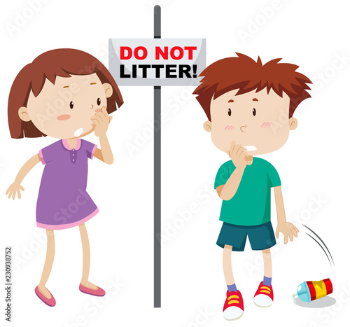 Do not litter scene