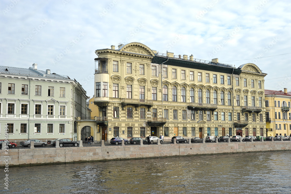 Bezobrazov's house on the waterfront Fontanka in St. Petersburg