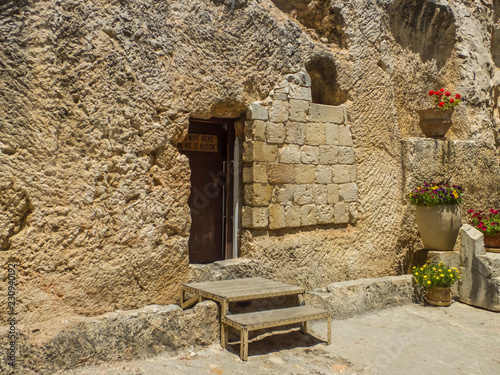 The Garden Tomb, rock tomb in Jerusalem, Israel