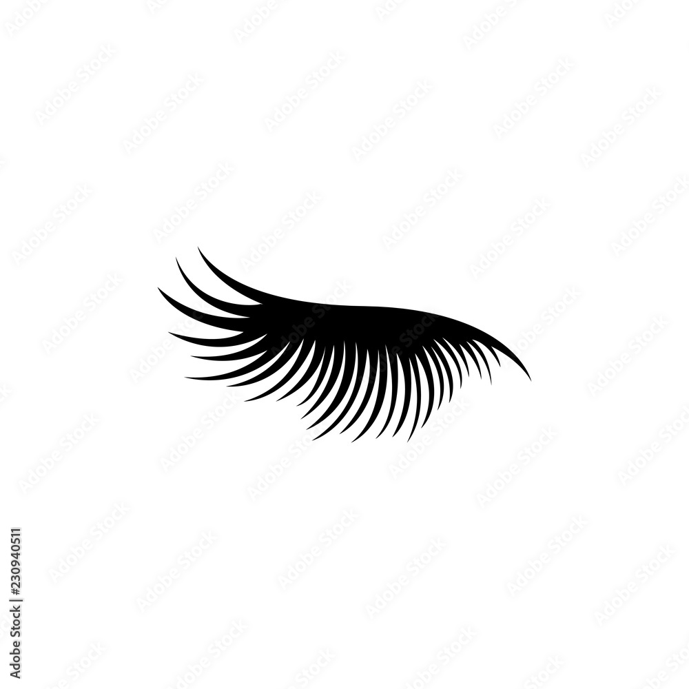 Fototapeta eyelashes logo icon design template vector