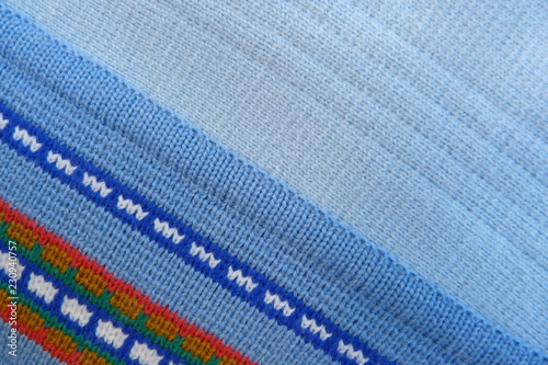 kknitted knitted fabric closeup blue knitwear macro background decor wool acrylic beach texture