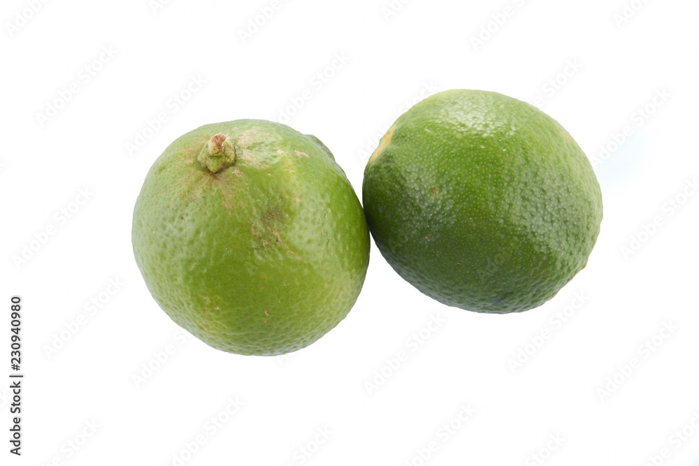 Green Lime isolated on white background Green Lime isolated on white background