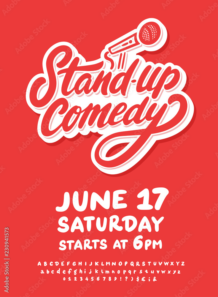 Stand up comedy. Vector lettering. Stand up comedy. Vector lettering.
