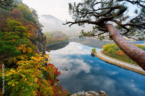 Benxi Guanmen mountain of China autumn scenic. photo