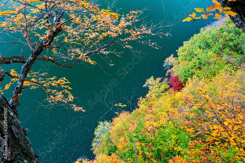  Benxi Guanmen mountain of China autumn scenic. photo