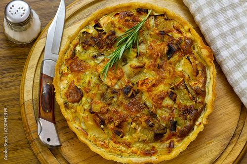 tarte aux poireaux photo