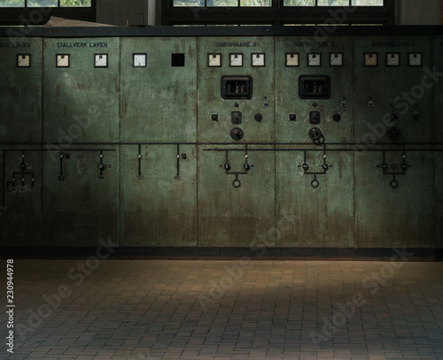 Old engine room, dark and moody