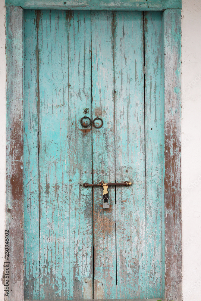 Vintage wooden door.