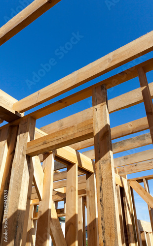 construction of a new frame house