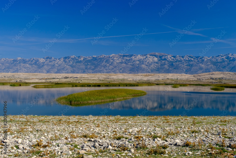 Obraz premium Veliko blato bird reserve on Pag island