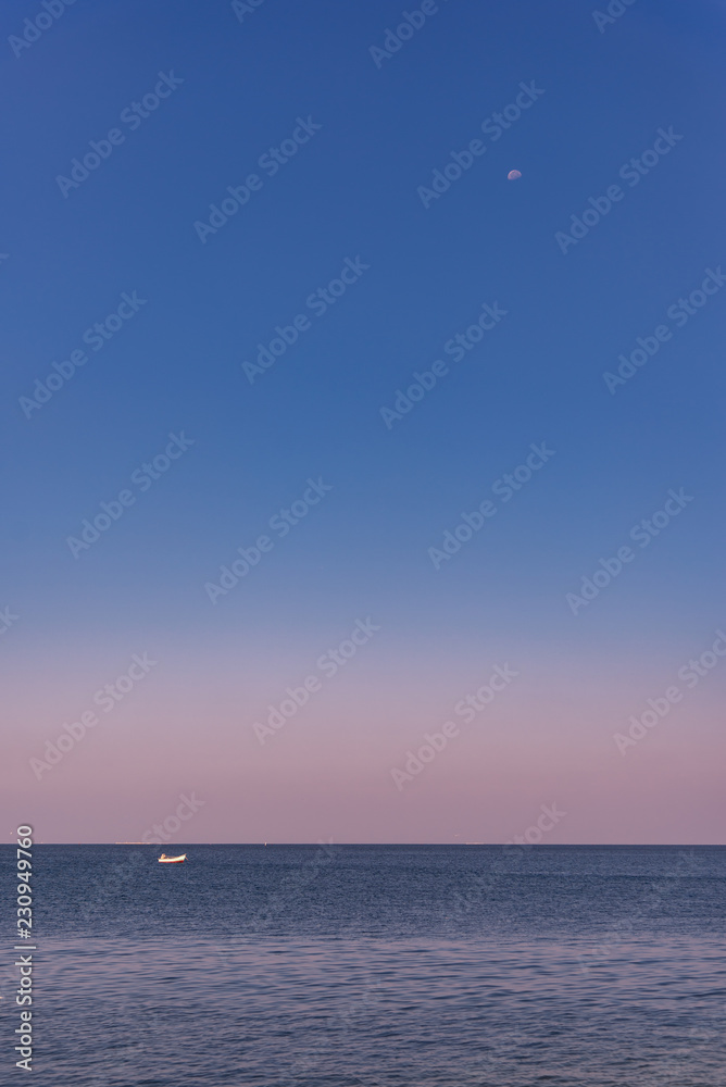 Perfect on blue sky over ocean background. Perfect on blue sky over ocean background.