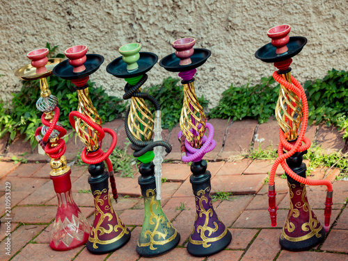 Set of Colorful glass smoke hookah