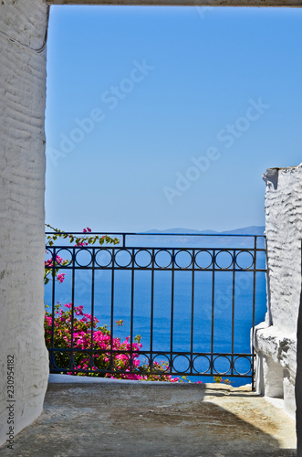 Isternia village in Tinos, Cyclades islands, aegean sea, Greece photo