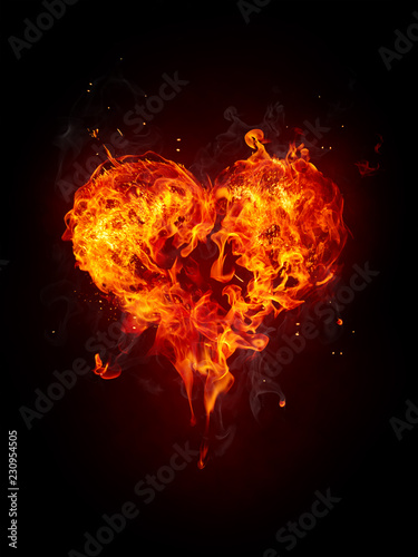 Fire heart photo