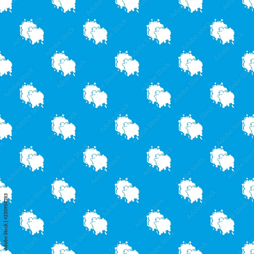 Paintball splash blob pattern vector seamless blue repeat for any use