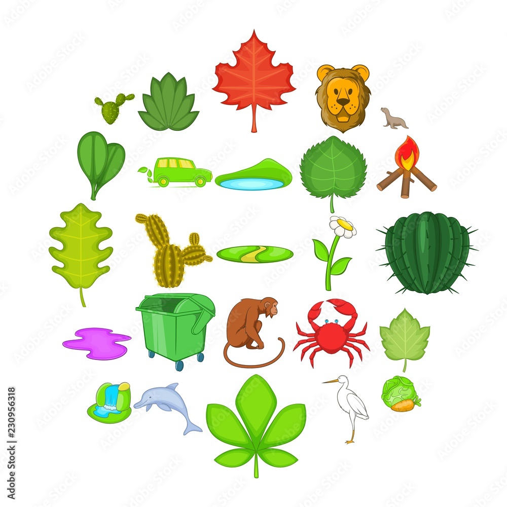Ecology sustain icons set. Cartoon set of 25 ecology sustain vector icons for web isolated on white background Ecology sustain icons set. Cartoon set of 25 ecology sustain vector icons for web isolated on white background