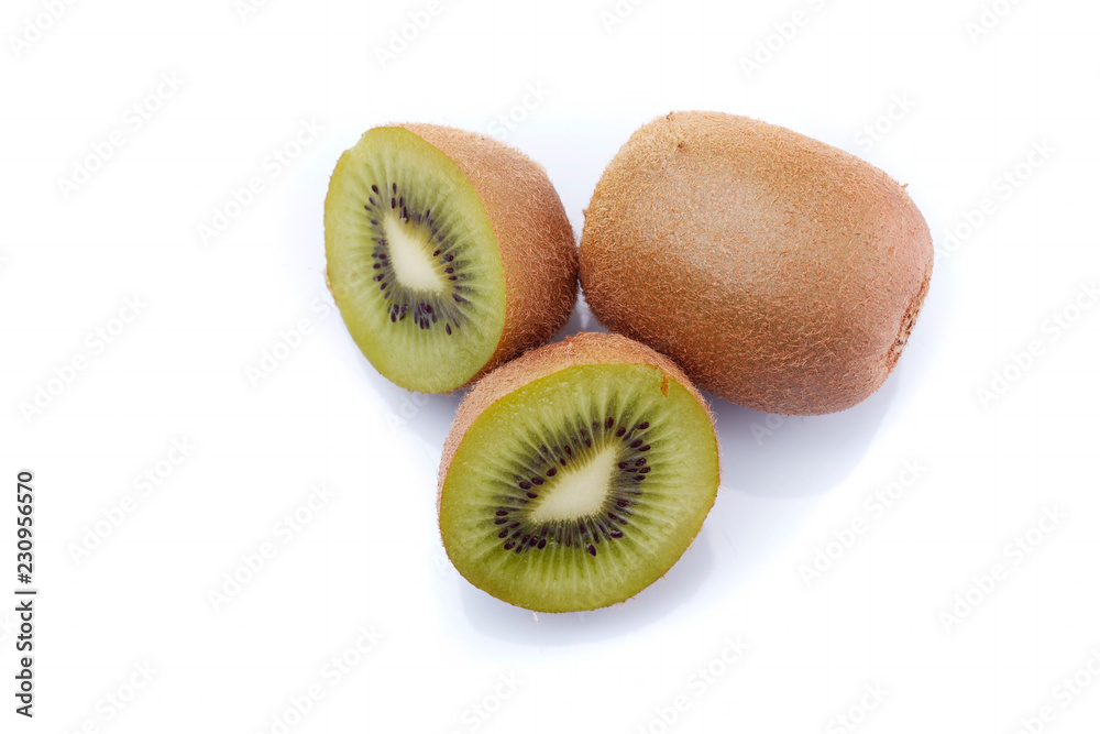Kiwi Fruit isolated over the white background Kiwi Fruit isolated over the white background