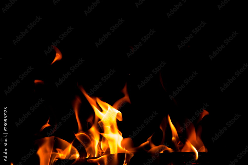 Abstract fire on black background Abstract fire on black background